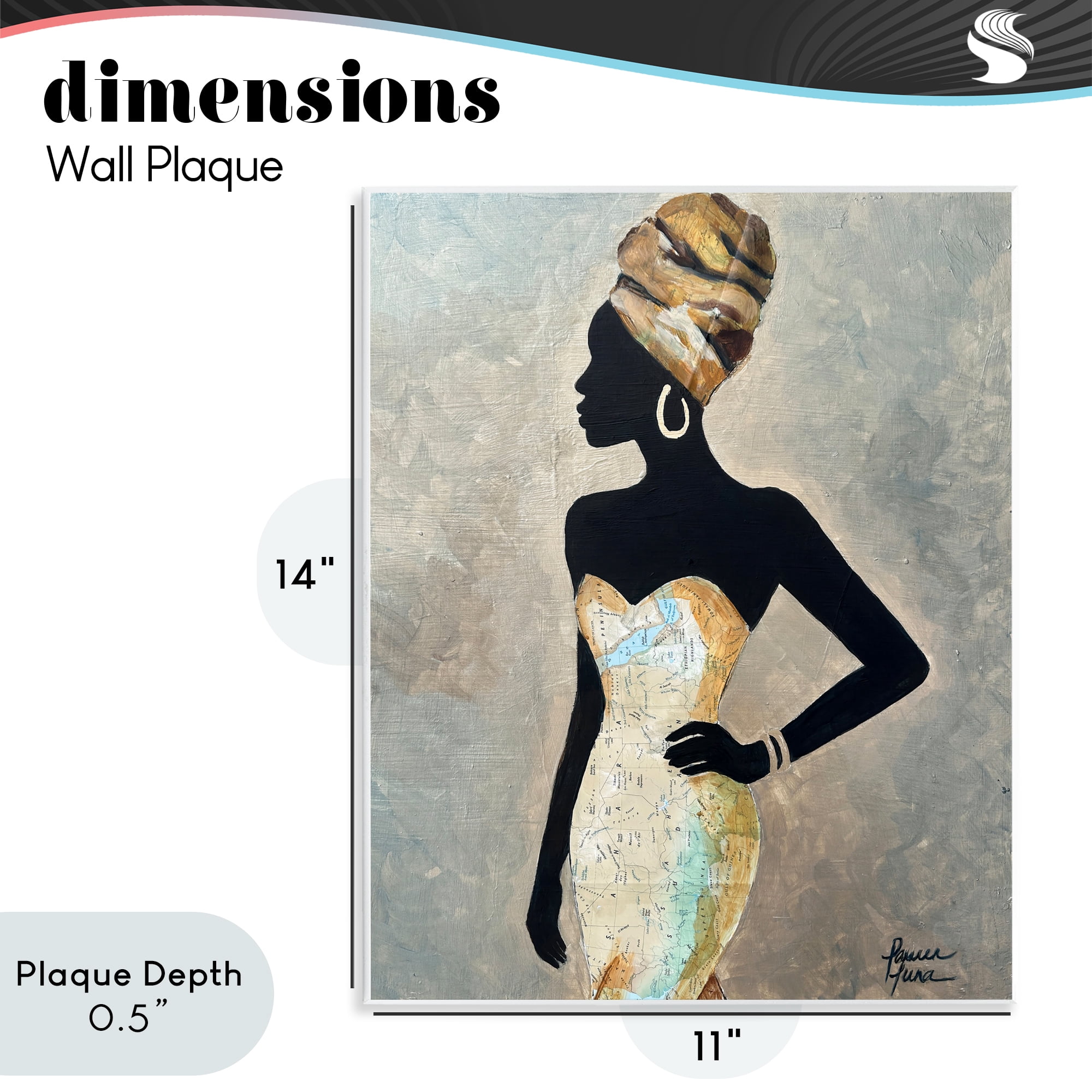 Stupell Industries Motherland Muse Fashion Portrait Wall Plaque Art, design by Lauren Luna