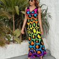 thumbnail image 3 of Neon Leopard Print Sleeveless Dress women's summer dresses dress dresses, 3 of 6