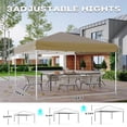 thumbnail image 2 of 10x10 Pop Up Canopy Tent, Outdoor Canopy Tent with 3 Adjustable Height, Easy Set Up Canopy with 4 Sandbags & Carrying Bag for Camping, Parties,Outdoor Events, 2 of 7