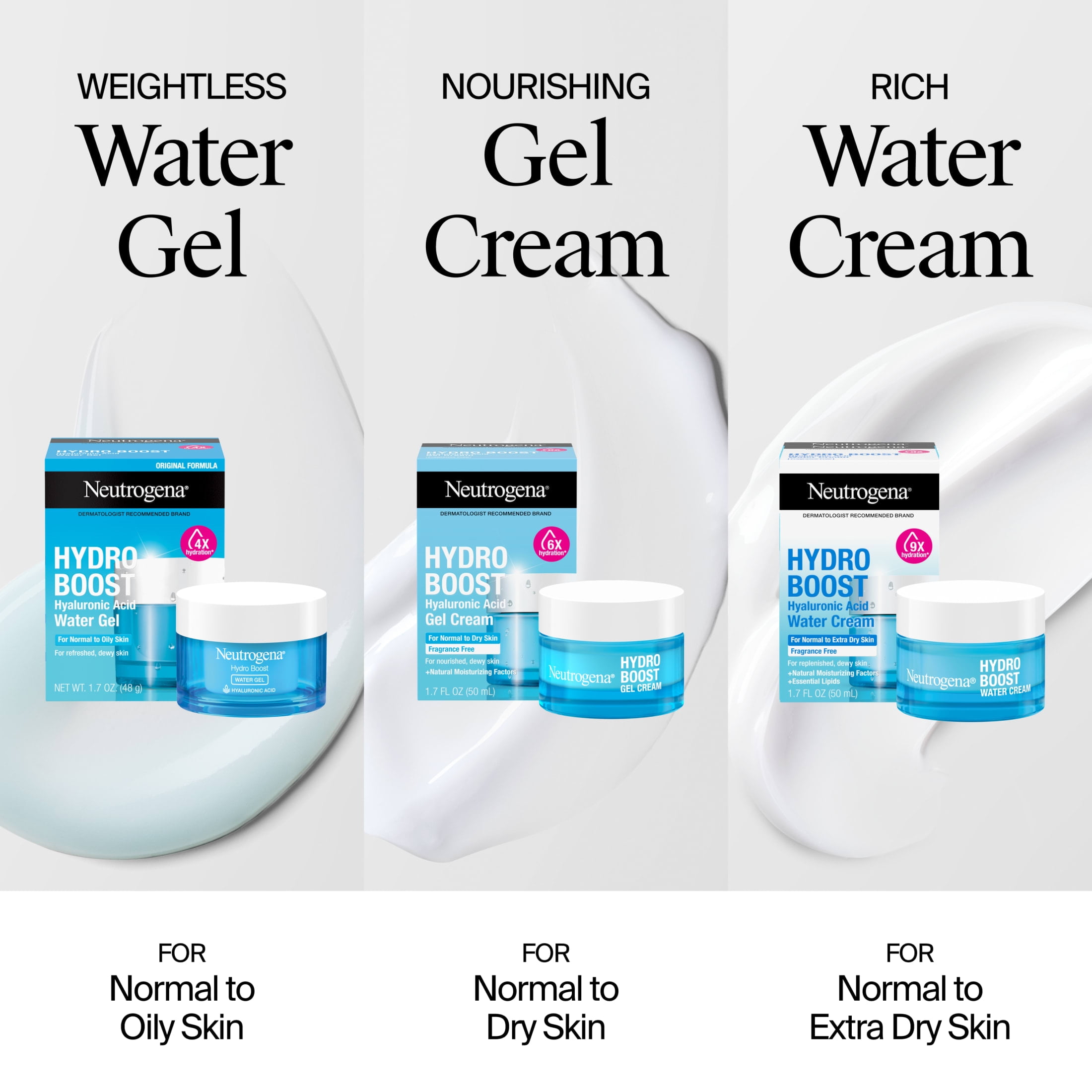 Neutrogena, Hydro Boost Water Gel, 2 x 1.7 oz, Hyaluronic Acid