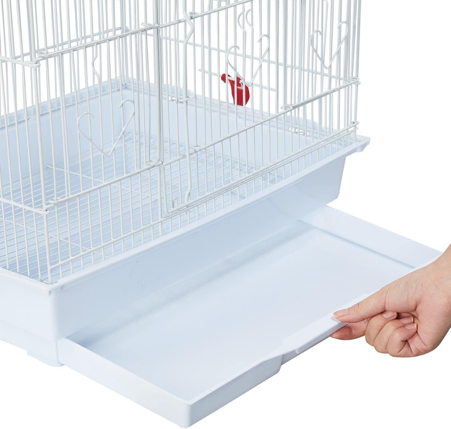 CHTER 41-Inch Portable Hanging Flight Bird Cage for Small Parrots Quaker Cockatiels Sun Parakeets Green Cheek Conures Finches Canary Budgies Lovebirds Travel Bird Cage
