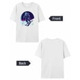 thumbnail image 6 of T Shirts for Women Short Sleeve Cotton Crewneck T-Shirt, Astronaut Skiing Sport Funny Cartoon Tee Tops Casual Basic T-Shirts, XS-5XL White L, 6 of 7