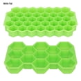 thumbnail image 1 of Molde para cubitos de hielo Molde para cubitos de silicona Rejillas hexagonales Bandeja para cubitos de hielo con tapa, 13 rejillas verdes, 37 rejillas verdes Sweethay HA004190-03, 1 of 7