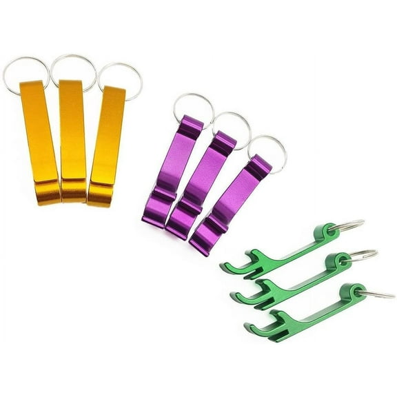 9 Packs of Keychain Beer Bottle Openers, Aluminum Claw Bar Soda Beverage Opener for Wedding Party Picnic Camping Travel