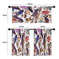 thumbnail image 4 of LALILO Kitchen Curtains and Valances Set of 3 36" Ethnic Window Treatment Tiers for Window Decor, 4 of 5