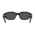 thumbnail image 4 of Gafas de sol Versace unisex con montura negra y lentes gris oscuro de 53 mm, 4 of 4