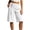 White, variant on AHTJRT Tie Side Capri Pants for Women High Waist Knee Length Stretchy Breathable Summer Wide Leg Cotton Linen Capris with Pockets Black XL