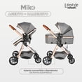 thumbnail image 4 of | Carriola para MIKE Gris | Carreola con Portabebé - Carriola de Viaje Plegable - Carrito para Travel System con Asiento Reversible | Cosas para s Recien Nacidos hasta 15 kg, 4 of 5