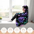 thumbnail image 5 of Gothic Skull Fleece Wearable Blanket for Adults with Halloween Themed Hooded Blanket Warm Cozy Bones Gift for Women, 5 of 6