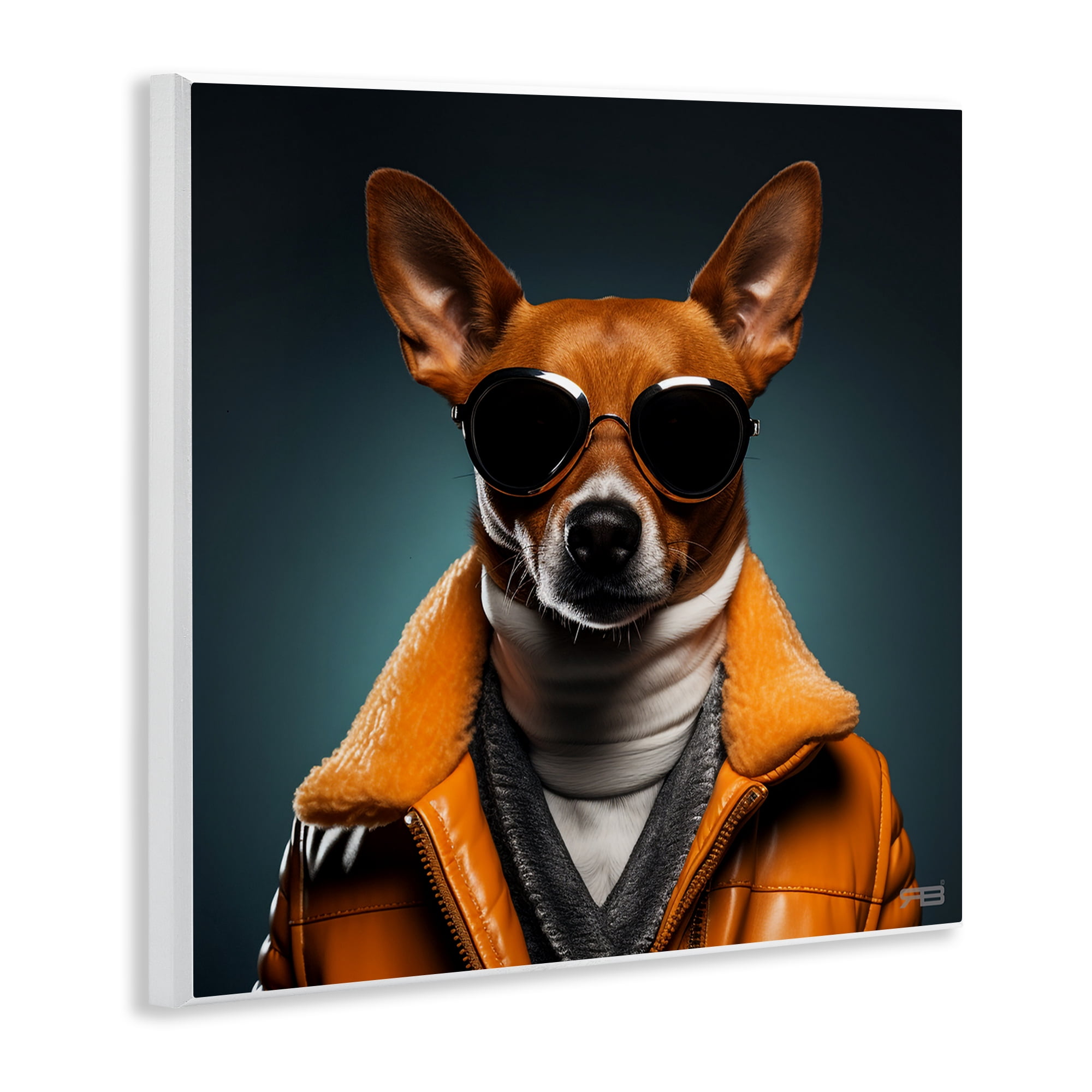 Stupell Industries Stylish Dog with Sunglasses Animals & Insects Painting Unframed Art Print Wall Art, 12 x 12