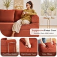 thumbnail image 3 of COOLHUT 63" W Convertible Sofa Bed, Foam Floor Sofa, Folding Sleeper Sofa Couch Bed with Six Frame, High Rebound Density Sofa, Corduroy Sofa Couch Bed for Living Room, Bedroom, Reddish Brown, 3 of 12