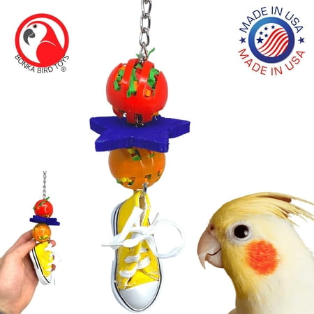 Bonka Bird Toys 2259 Stuffball Sneaker Small Medium Bird Toy