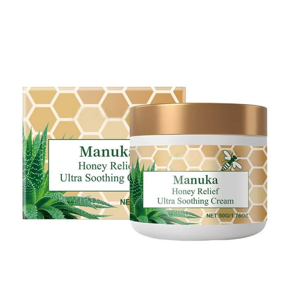 LNGOOR Manuka Honey Cream - Eczema Honey Cream Moisturizer Lotion Treatment for Ezcema & Psoriasis- Ultra Soothing Relief - Face & Body Care Itchy Dry Skin Rash Healing Ointment - For