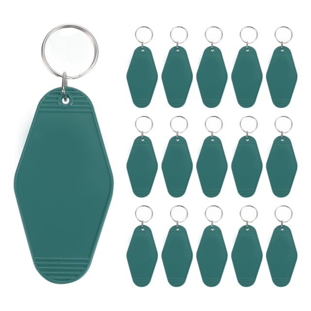 Unique Bargains Porte-Clés Vintage Motel Vierge Hôtel Porte-Clés Rétro Étiquette, Turquoise 16 Pack