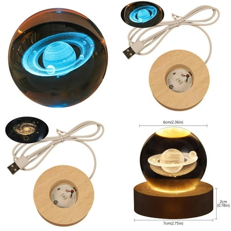 

DUFDIEJ Beautiful Glowing and Ideal Crystal Ball Night Lights for Creating a Cozy Atmosphere - Perfect Christmas Gift - Gorgeous Crystal Lamp Night Light for Your Nightstand - Stunning