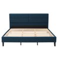 thumbnail image 1 of CorLiving Bellevue Upholstered Adult King Bed Frame with Slats and Rectangle Tufted Headboard - No Box Spring Required, 1 of 9