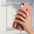 thumbnail image 4 of Compatible for iPhone XR Zipper Wallet Case with Card Holder, Rotation Ring Kickstand Case, PU Leather Card Slots RFID Blocking Protection Phone Case Shockproof Cover, Pink, 4 of 10