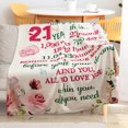 thumbnail image 2 of 21st Birthday Gifts for Her Him Throw Blanket 21 Year Old Birthday Gifts for Her Him 21st Birthday Decorations for Women Girl Bestie Sister 21st Birthday Gift Ideas Flannel Fleece Blanket 50x60, 2 of 6