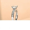thumbnail image 3 of Silvago Jewel Excellent 1.8 Ct Oval Cut Lab Created Simulated Diamond Ring - 14K White Gold Plated Ring - Solitaire with Accent Diamond Rings for Women's - Channel-Set Ring with Matching Band, 3 of 6