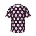 thumbnail image 1 of Fotbe Pink Groovy Disco Ball Camisa Hawaiana para Hombre Unisex – Camisa Casual de Verano con Botones de Manga Corta de Algodón y Lino,Medium, 1 of 7