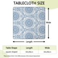 thumbnail image 2 of Fitted Hem Stretchable Square Table Cover 34x34, Bohemian Floral Pattern Tablecloth for Picnic Decor and Indoor Dining Room, 2 of 6