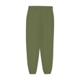 thumbnail image 7 of ZVAVZ Boys Cotton Linen Pants with Pockets Elastic Waist Drawstring Sweat Jogger Lounge Tapered Leg Harem Pants Trousers Army Green,4 Years, 7 of 7