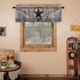 thumbnail image 2 of Rod Pocket Window Valances Western Stars Farm Texas Barn Short Curtain Valance Kitchen Printed Drapes for Bedroom Bathroom Living Room Windows Decor Retro Wooden Door, 2 of 6
