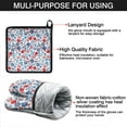 thumbnail image 7 of Pioneer Flower Kitchen Oven Mitt and Pot Holder Sets 2 Pcs for Baking, Cooking and Grilling, Heat Resistant Up To 392 °F, 7 of 7