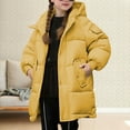 thumbnail image 2 of Ruyang Winter Coat for Girls Padded Long Puffer Jacket Kids Zip Up Hooded Warm Parka Coat Thermal Puffy Quilted Outwear, 2 of 5
