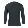 thumbnail image 5 of Fesfesfes Long Sleeve Shirt for Men Casual Solid Round Neck Pullover Long Sleeve Sweater Slim Fit Bottoming Knit Top On Sale, 5 of 6