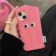 thumbnail image 3 of Adecuado para la funda del teléfono móvil iPhone 13, funda para teléfono móvil Ins con bonitos dibujos animados de helado rosa, cubierta trasera suave de silicona con ojos divertidos, 3 of 5
