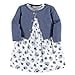 thumbnail image 3 of Luvable Friends Robe Décontractée pour Bébés Filles et Cardigan, Floral Bleu, 18-24 Mois US, 3 of 4