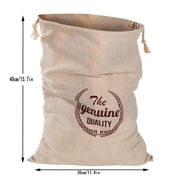JeashCHAT Linen Bread Bag , Reusable Drawstring Bread Bag, Large Natural Unbleached Bread Bag, Food Storage, Kitchen Storage Bags