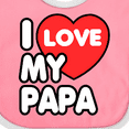 thumbnail image 4 of Inktastic I Love My Papa Boys or Girls Baby Bib, 4 of 4