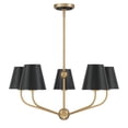 thumbnail image 4 of XAV-B9315-VG-MK Crystorama Lighting Xavier - 5 Light Chandelier-12.5 Inch Tall and 28 Inch Wide-Vibrant Gold/Matte Black Finish, 4 of 7