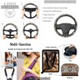thumbnail image 5 of HUISEFOR Aztec Horse Car Seat Cover Full Set Breathable Non Slip with Steering Wheel Cover Seat Belt Cover Air Vent Storage Bag Car Trash Can Rear View Mirror Cover Keychain Coasters, 5 of 7