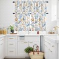 thumbnail image 3 of Summer Coastal Kitchen Curtains Valances and Tiers Set of 3 Beige Seashells Blue Coral Tier Curtains and Valance with Rod Pocket for Small Windows, 27.5"x36", 3 of 9