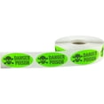 thumbnail image 2 of Autocollant d'Avertissement au Poison Vert Fluorescent Labels 2 x 1 Pouces Pouce Ovale - Lot de 500 InStockLabels.com, 2 of 2