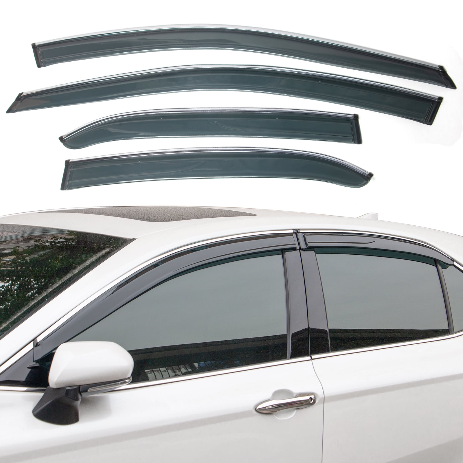 Ikon Motorsports Window Visor Compatible with 18-22 Toyota Camry XV70 ...