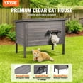 thumbnail image 2 of Casa para gatos de exterior VEVOR, refugio de madera para gatos salvajes con techo y puertas de PVC, 2 of 9