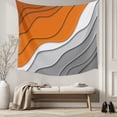 thumbnail image 5 of Orange Grey Ombre Tapestry for Bedroom Wall Hanging Tapestry,Modern Geometric Abstract Aesthetics Cream Ceiling Backdrop Tapestries Poster Blanket Wall Decor for Teens Room Living Room Dorm 51" x 59", 5 of 8