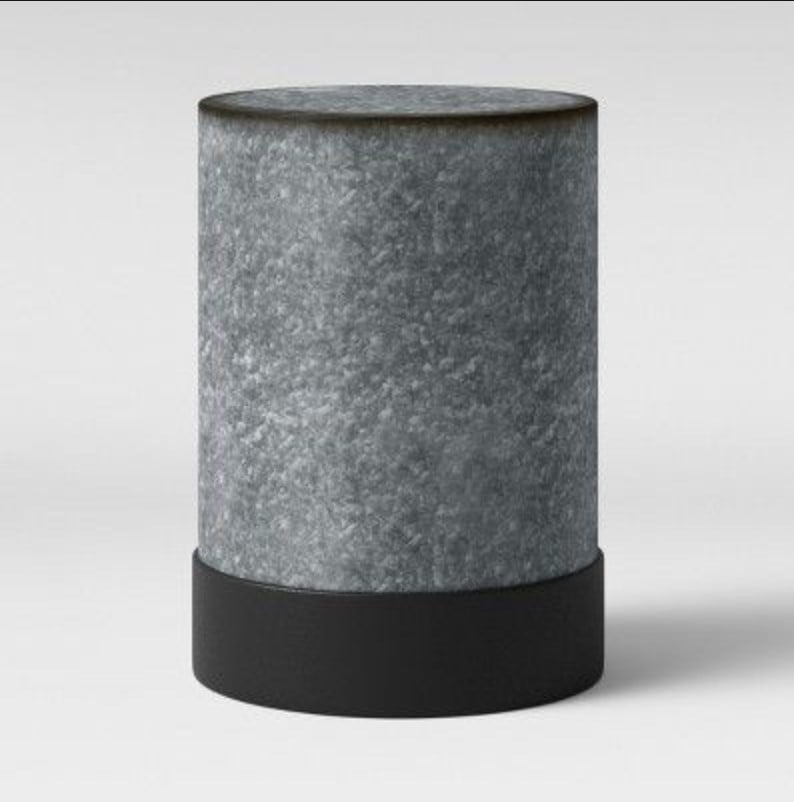Threshold 22 X 15 Round Galvanized Steel Finish Hawley Drum End Table Com Threshold 22 X 15 Round Galvanized, Round Drum End Table