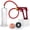 Red, variant on LeLuv® Premium Maxi Penis Pump w/ Red Handle, Silicone Hose | TPR Sleeve, Donut | 9" x 2.25" Cylinder