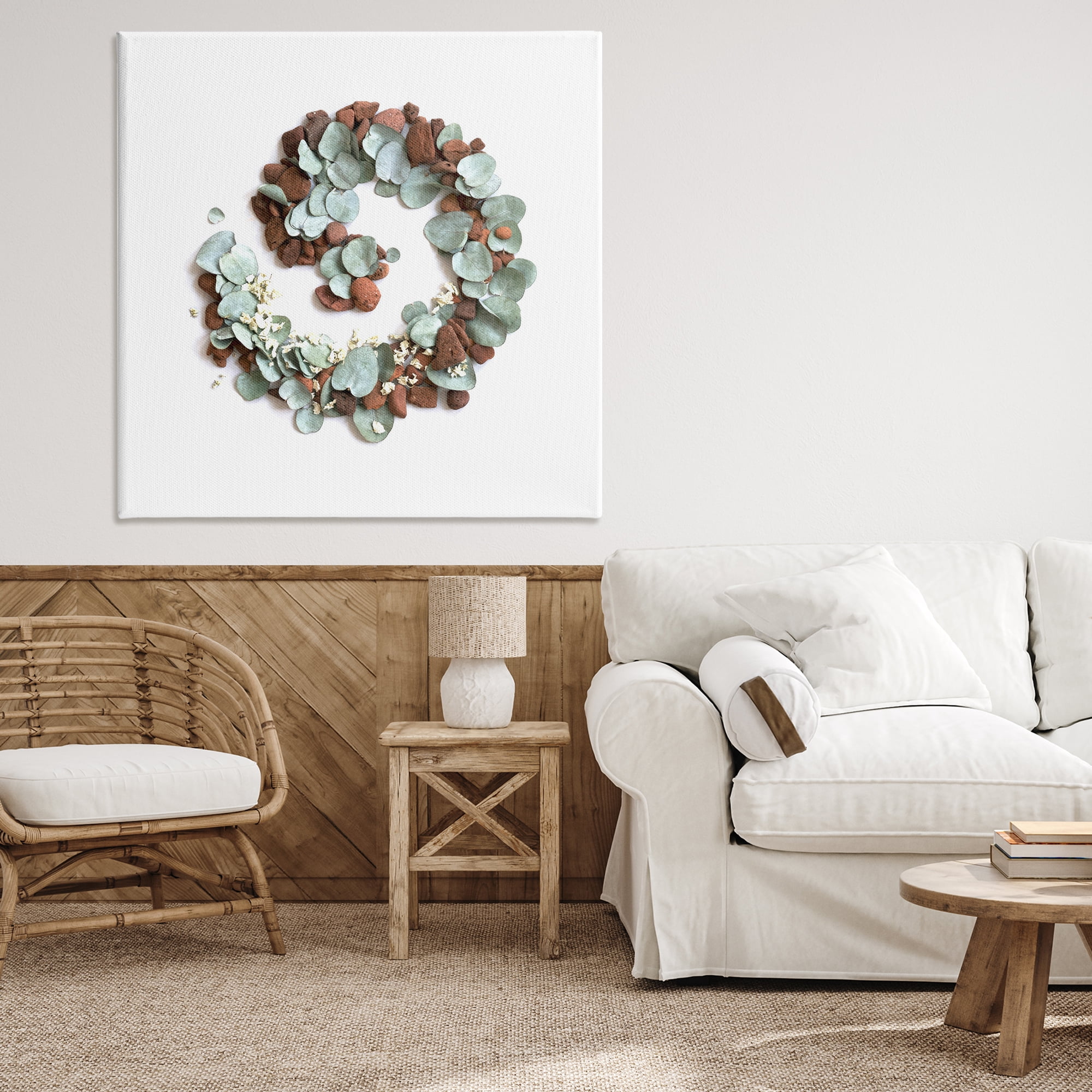 Stupell Industries Eucalyptus & Pebbles Spiral Canvas Wall Art, design by Beth Adoette