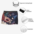 thumbnail image 3 of Pofeuu Colorful Flower Peacock Print Men’s Boxer Briefs, Moisture-Wicking Underwear, Regular,Trunk-Large, 3 of 5