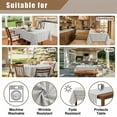 thumbnail image 2 of Sm:)e Fabric Openwork Farmhouse Style Linen Tablecloth 52x70 Inch, Yarn-Dyed Woven Table Cover for Dining Decor, Rectangle, Gray, 2 of 5