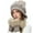 #0386-Coffee, variant on Women Winter Glove and Hat Set Winter Hat Touchscreen Gloves Warm Knitted Beanie and Mittens for Women