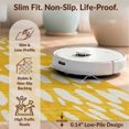 thumbnail image 6 of Design&I 3'x5' Washable Accent Rug Pet Friendly & Non-Slip Built-In Grip Cow Print Spotted Bold Symmetrical Farmhouse Motif Abstract Border for Bedroom, Walk-in Closet, 6 of 7