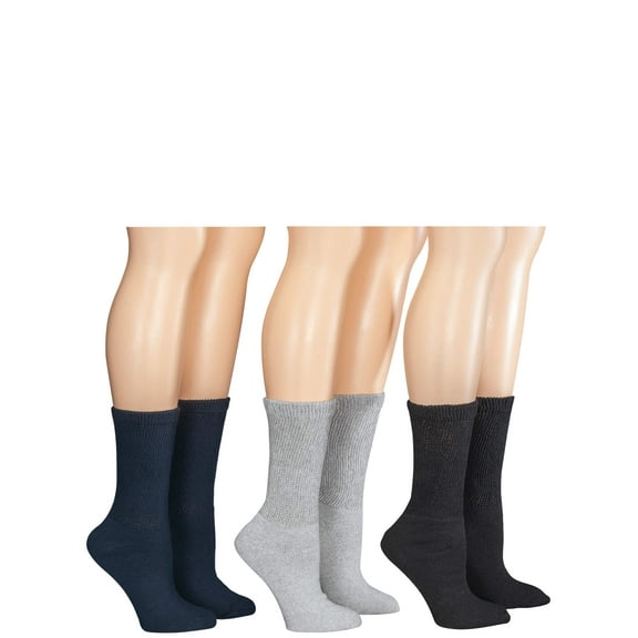 Silver Stepsâ„¢ Diabetic Crew Socks, 3 Pairs