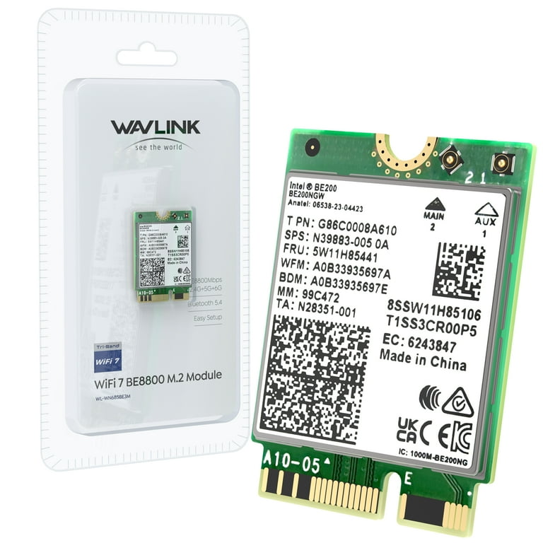 WiFi 7 WiFi Adapter, 8774Mbps Network Card with Bluetooth 5.4/MU